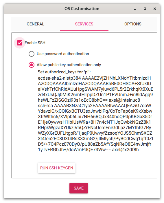 SSH Settings