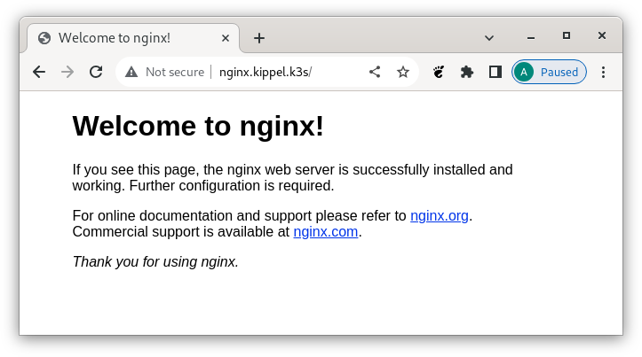 Nginx Splashscreen