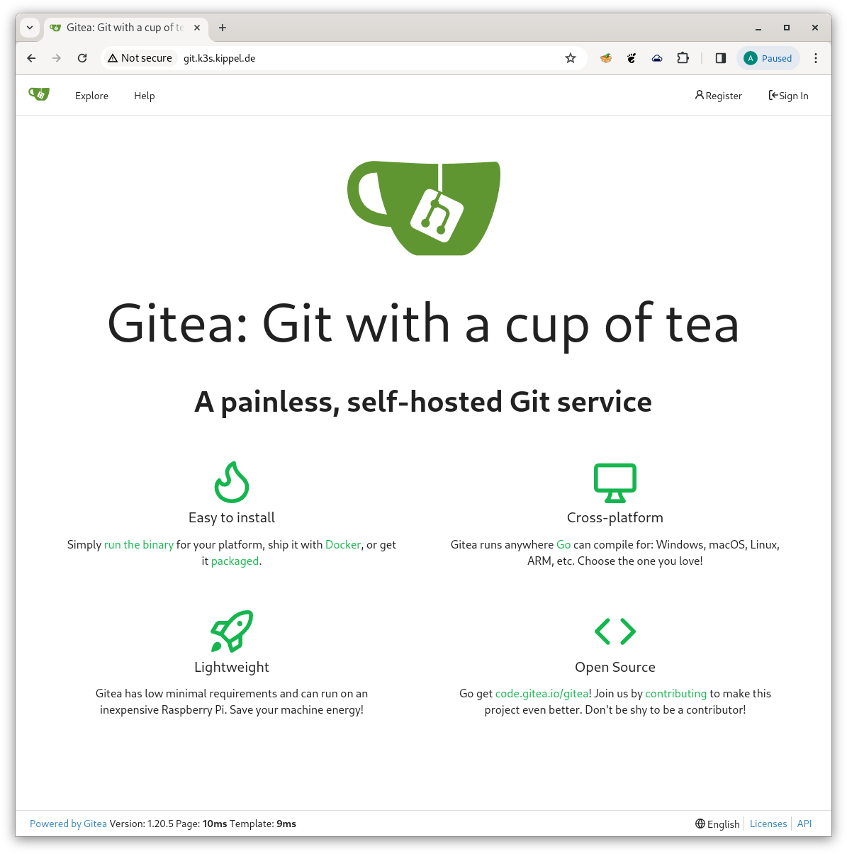 Gitea Splashscreen